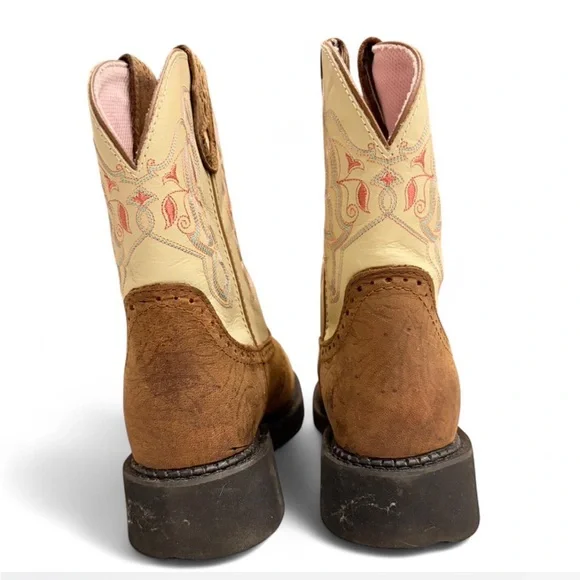 Justin Gypsy Brown and Cream Western Boots. IOB - Picture 3 of 8